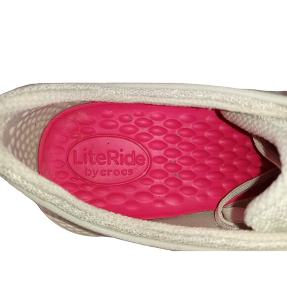 Crocs Literide Pacer Womens Sneakers Gray Round Toe Comfort Lace Up Size 9 - Picture 8 of 10